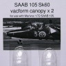 Maestro Models MMCK-7231 1/72 SAAB Sk60 - Vacu canopy (2 pcs.)
