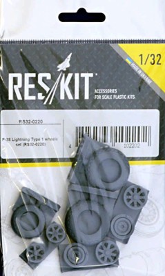 Reskit RS32-0220 P-38 Lightning Колеса Type 1 (REV,TRUMP) 1/32