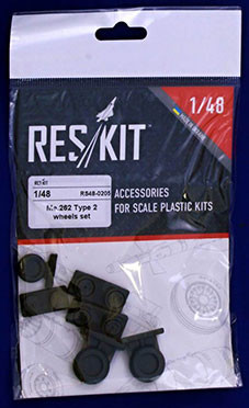 Reskit RS48-0205 Messerschmitt Me-262A wheels - type 2 1/48