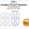 KV Models 72958-1 Douglas TA-4J/F Skyhawk (Fujimi #250250) - двусторонние маски + маски на диски и колеса FUJIMI US 1/72