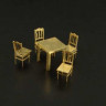 Brengun BRL144028 Table and chairs 1/144