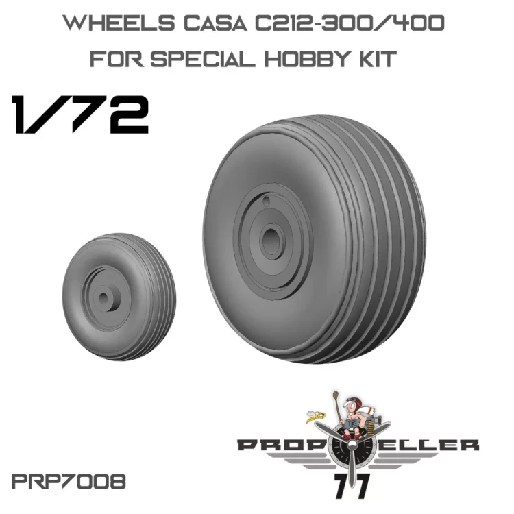 77 Propeller 77PRP-7008 CASA C212-300/400 Wheels (SP.HOBBY) 1/72