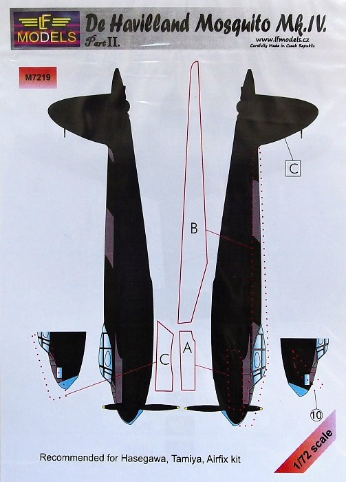LF Model M7219 Mask D.H. Mosquito Mk.IV (HAS/TAM) Part II. 1/72