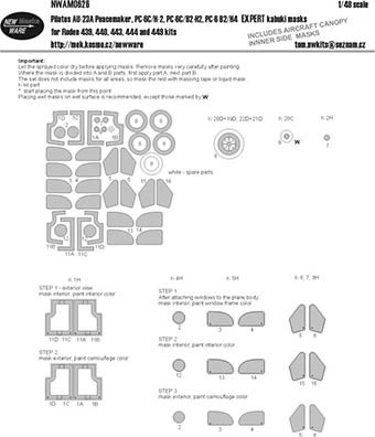 New Ware NWA-M0626 1/48 Mask Pilatus AU-23A Peacemaker EXPERT (RDN)