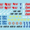 Star Decals 35-C1346 Oil Drum markings # 2. 55 US Gallon / 200 litres drums. Wolf's Head, Valvoline,Castrol, Total, Q8 Oils, BP, Gulf, Elf 1/35