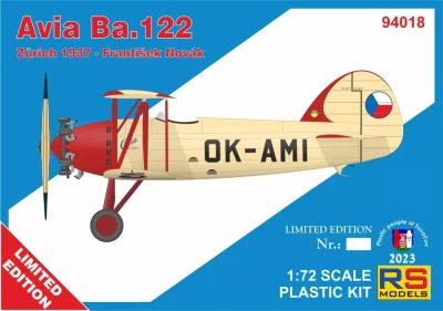 Rs Model 94018 Avia Ba.122 Zurich 1937 (Frantisek Novak) 1/72