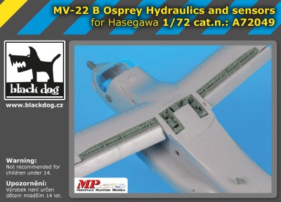 Blackdog A72049 MV-22 B Osprey hydraulics and sensors (HAS) 1/72