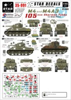 Star Decals STAR35991 U.S. M4 and M4A1 105mm Sherman Tanks in NWE 1944-45 1/35