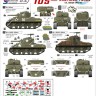 Star Decals STAR35991 U.S. M4 and M4A1 105mm Sherman Tanks in NWE 1944-45 1/35