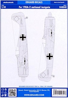 Eduard D48040 1/48 Fw 190A-2 national insignia (EDU)