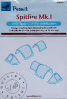 Peewit PW-M48004 1/48 Canopy mask Spitfire Mk.I early (AIRFIX)