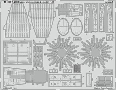 Eduard 481008 SET A-26B Invader undercarr.&amp;exterior (ICM)