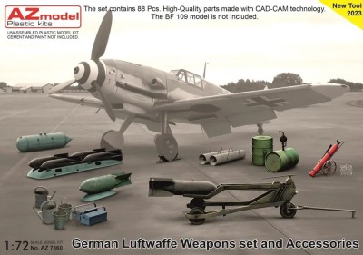 Az Model 78060 German Luftwaffe Weapons set and Accessories 1/72