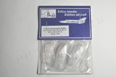 Pavla Models V48-01 Spitfire 6 pcs vacu canopies) Mk.I, PR.IV, Mk.II, Mk.VB, Mk.VC, Mk.VIII, Mk.IX, Mk.16 1:48