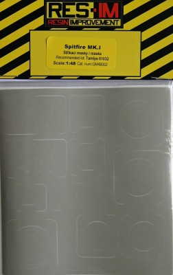 RES-IM RESIMG4802 1/48 Masks for Spitfire Mk.I (TAM 61032)
