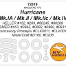 KV Models 72819 Hurricane Mk.IA / Mk.II / Mk.IIc / Mk.IV (HELLER #152, #269, #80245, #80269 / SMER #163, #0842, #0882, #0890, #0931 / Kovozavody Prostejov #CLK0011, #CLK0012 / MisterCraft #D180, #D208) + маски на диски и колеса HELLER / SMER / Kovozavody