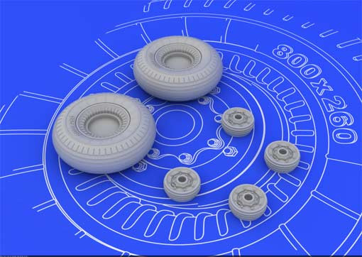 Eduard 648072 1/48 Набор дополнений IL-2 Shturmovik wheels