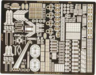White Ensign Models PE 35014 HMS HOOD 1941 Two-sheet set for the Trumpeter kit 1/350
