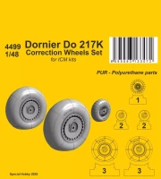 CMK SP4499 Dornier Do 217 Wheels Correction Set (ICM) 1/48