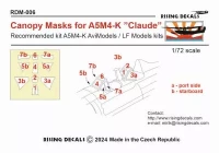 Rising Decals DM-006 Canopy mask for A5M4-K 'Claude' (AVIM/LF) 1/72