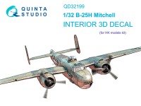 Quinta Studio QD32199 B-25H Mitchell (HK models) 3D Декаль интерьера кабины 1/32