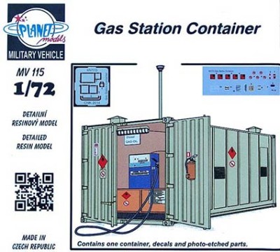 Planet Models MV72115 Gas Station Container (resin kit) 1/72
