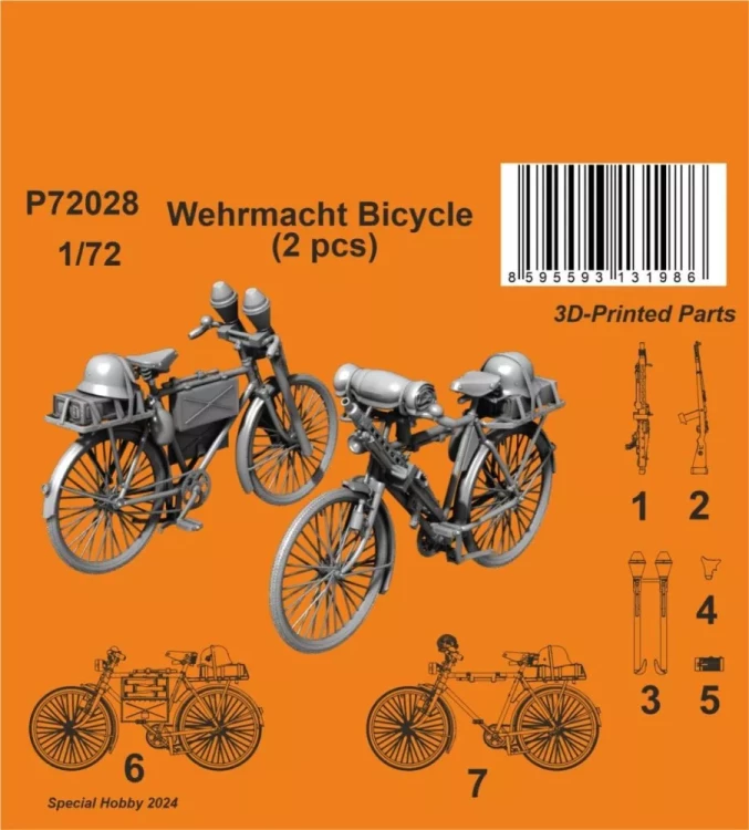 CMK P72028 Wehrmacht Bicycle (2 pcs.) 3D-Print 1/72