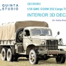 Quinta studio QD35060 GMC CCKW 352 Cargo Truck (HobbyBoss) 3D Декаль интерьера кабины 1/35
