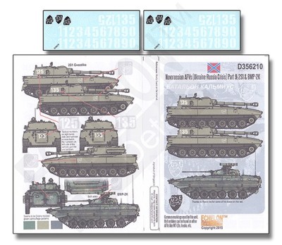 Echelon FD D356210 AFVs (Ukraine - Russia Crisis) Pt 9: 2S1 &amp; BMP-2K [Soviet] 1/35