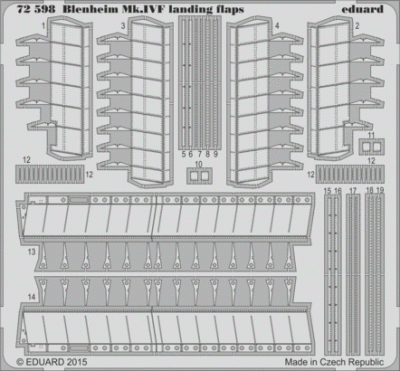 Eduard 72598 Blenheim Mk.IVF landing flaps 1/72