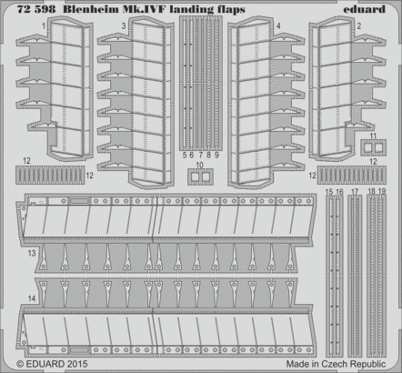 Eduard 72598 Blenheim Mk.IVF landing flaps 1/72
