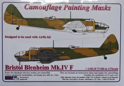 AML AMLM73020 Маска камуфляж Br.Bleinheim Mk.IV F (AIRF) 1/72
