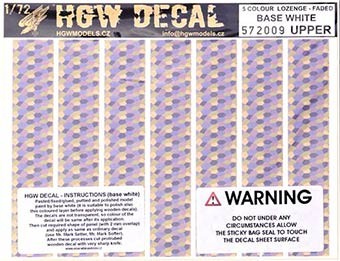 HGW 572009 Decals 5-colour LOZENGE faded b.white UPPER 1/72