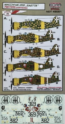 Kora Model NDT48051 Decals MC.200 Saetta Fighters over Russia 1/48