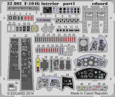 Eduard 32803 F-104G interior S.A.