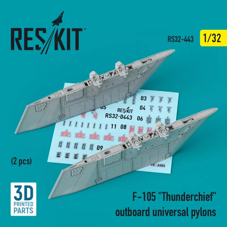 Reskit 32443 F-105 'Thunderchief' outboard universal pylon 1/32