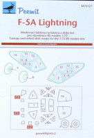 Peewit PW-M72127 1/72 Canopy mask F-5A Lightning (RS MOD.)