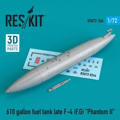 Reskit U72244 610 gallon fuel tank late F-4 (F,G) Phant. II 1/72