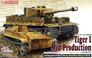Dragon 6866 SPzAbt 508 Tiger 1 Mid-Production w/Zimmerit + Borgward IV 1/35