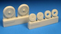 Barracuda Studios BCR48390 Messerschmitt Bf-109G-5 the to Bf-109G-14 smooth main tyres and separate plain hubs 1/48