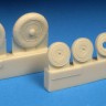 Barracuda Studios BCR48390 Messerschmitt Bf-109G-5 the to Bf-109G-14 smooth main tyres and separate plain hubs 1/48