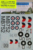 AZ Model A4018 Decal set Fairey Firefly F.1,FR.1,RN (Dutch) 1/48 1/72