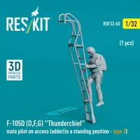 Reskit F32065 F-105 (D,F,G) male pilot on access ladder 3 1/32