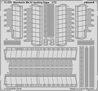 Eduard 72670 Blenheim Mk.IV landing flaps 1/72