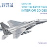 Quinta studio QD72186 F-15C Early/J Early (Fine Molds) 3D Декаль интерьера кабины 1/72