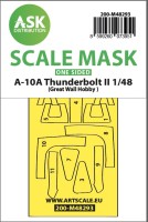 Art Scale 200-M48293 Fairchild A-10A Thunderbolt II canopy frame paint mask (outside only) 1/48