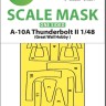Art Scale 200-M48293 Fairchild A-10A Thunderbolt II canopy frame paint mask (outside only) 1/48