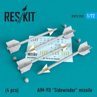 Reskit RS72-0233 AIM-9D Sidewinder missile (4 pcs.) 1/72