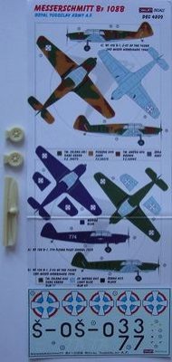 Kora Model DEC4809 Messers. Bf 108B (Royal Yugoslav Army) декали 1/48