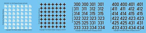 Plastic Soldier DEC2001 Decals for 1st SS Panzer Division at Kursk (1/72)